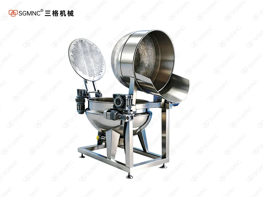 Vegetable blanching and blanching pot