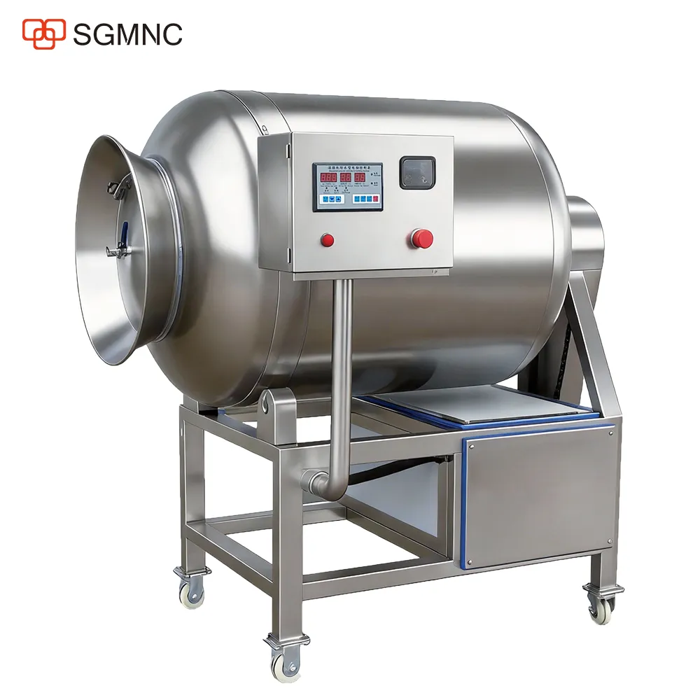 Vacuum tumblers to produce meat products