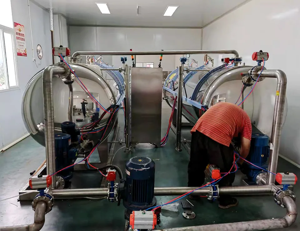 Pre made vegetable sterilization pot in Zhangzhou, Fujian, China